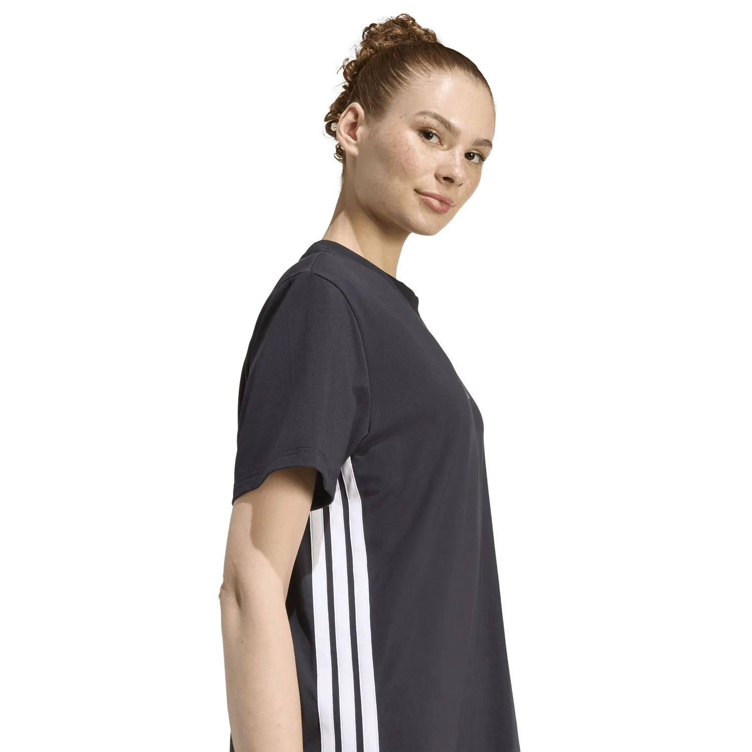 Женское платье свободного кроя Adidas, черный — фото 4