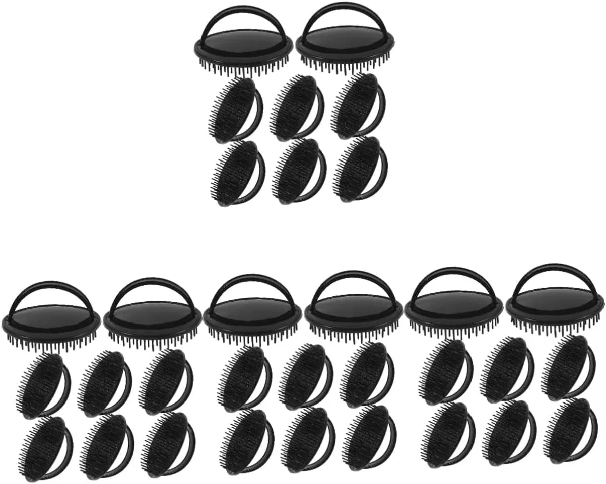 Набор скрабберов для кожи головы Silicone Hair Massager Beavorty, 32 шт, 7.5x7.5x4.5 см, Black