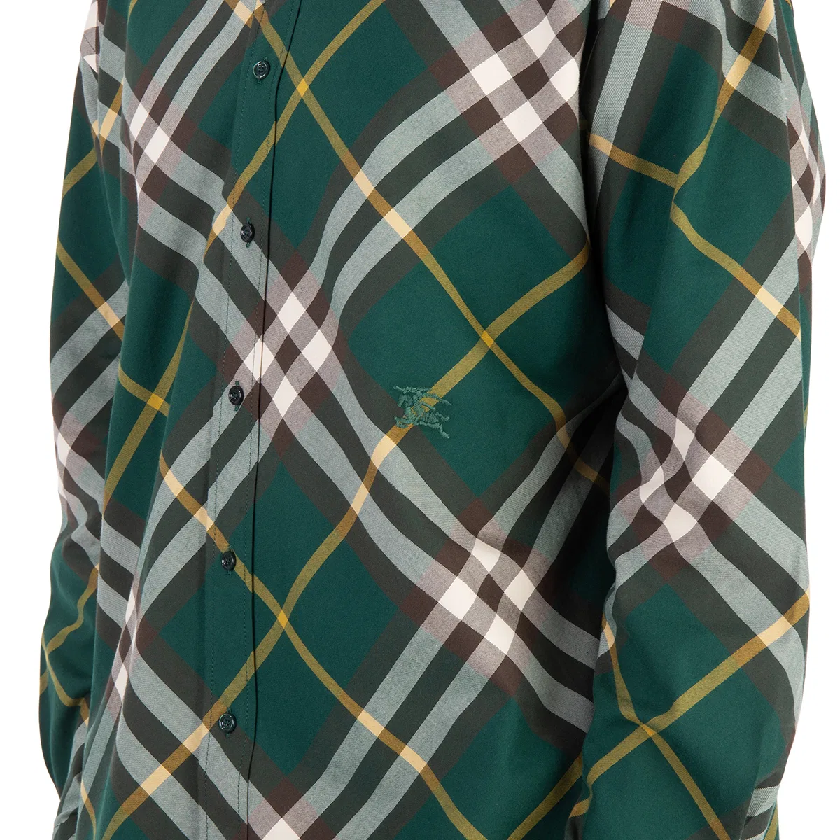 Рубашка хлопковая в клетку Ekd-Embroidered Check Cotton Shirt Burberry, Ivy Ip Check — фото 2