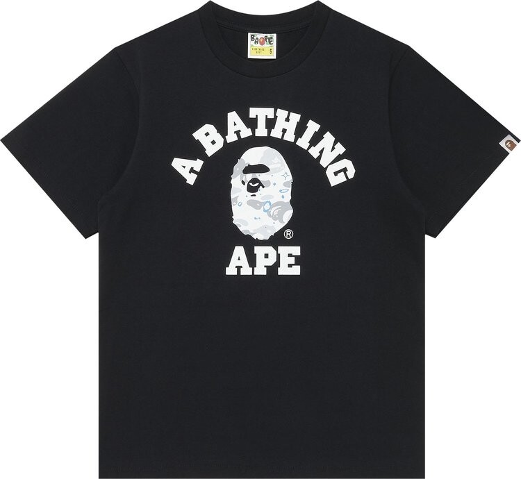 

Футболка BAPE Space Camo College Tee 'Black', черный