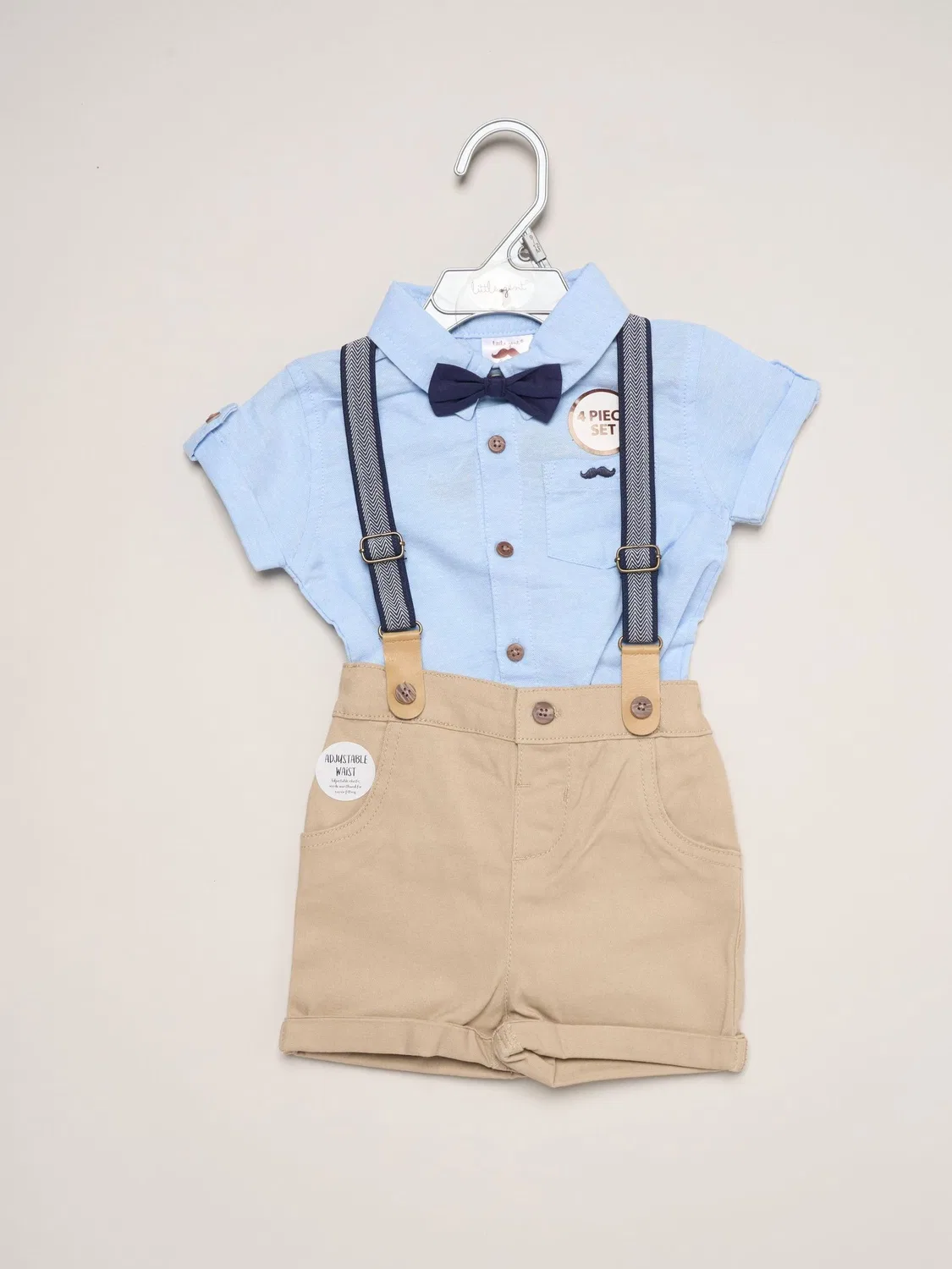 Комплект одежды для мальчика, имитация рубашки Little Gent, синий — фото 2