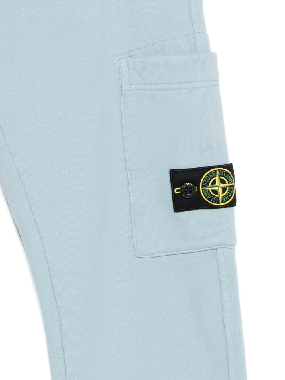 Спортивные брюки с нашивкой-логотипом Stone Island Junior, синий — фото 3