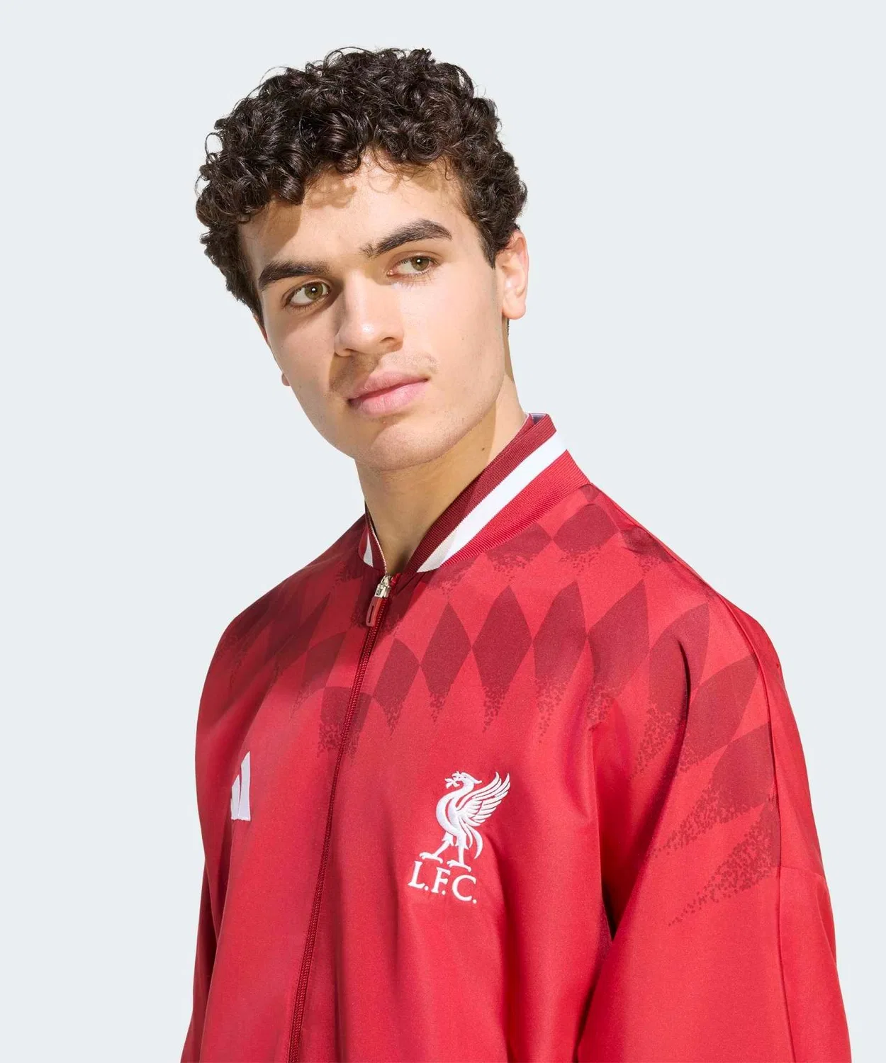 Мужская куртка-оверсайз с принтом Liverpool FC Stadium Track Top Adidas, Красный — фото 3