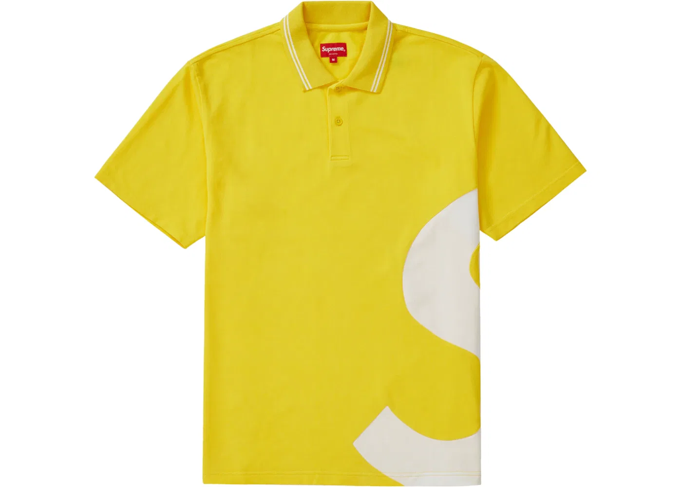 Мужская футболка-поло с принтом Supreme S Logo Yellow