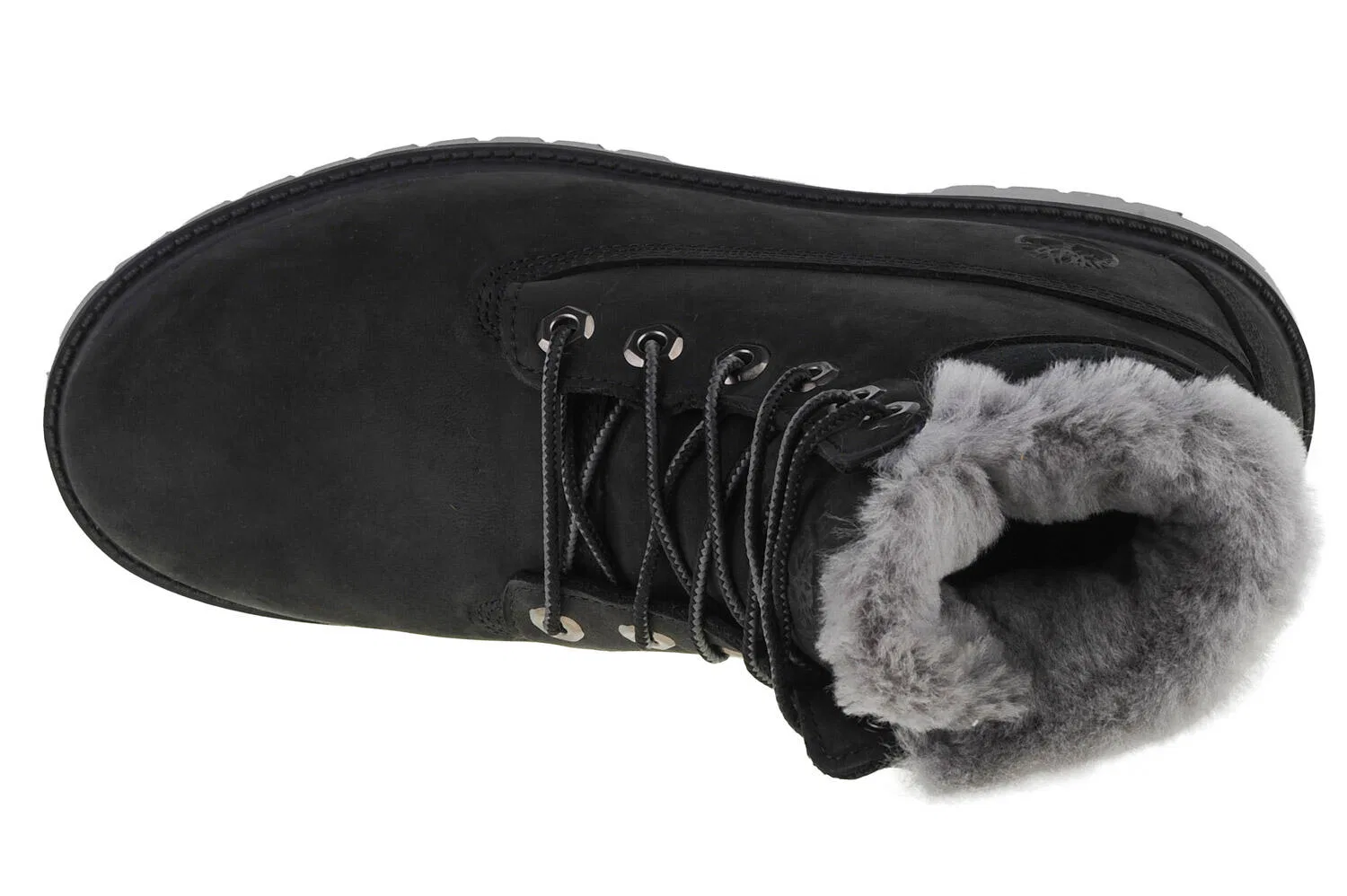 Детские ботинки Timberland Premium 6 IN WP Shearling Boot JR, Schwarz Hellgrau — фото 3