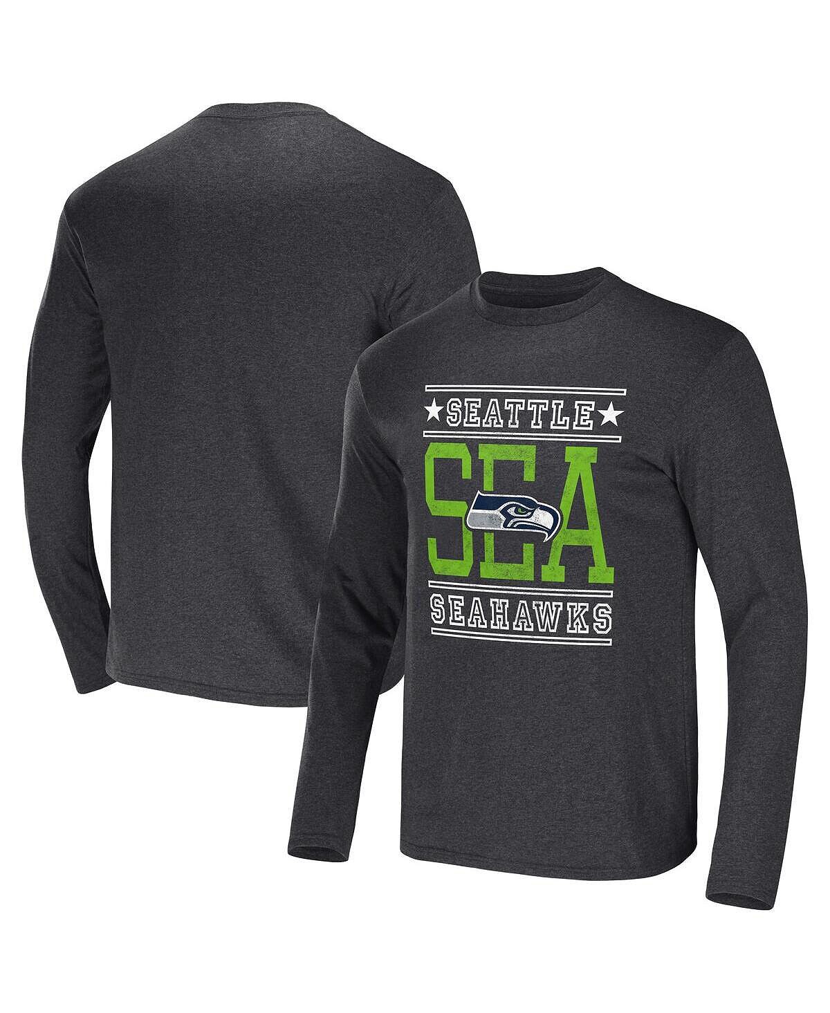 

Мужская футболка с длинным рукавом из коллекции nfl x darius rucker by heathered charcoal seattle seahawks Fanatics, мульти