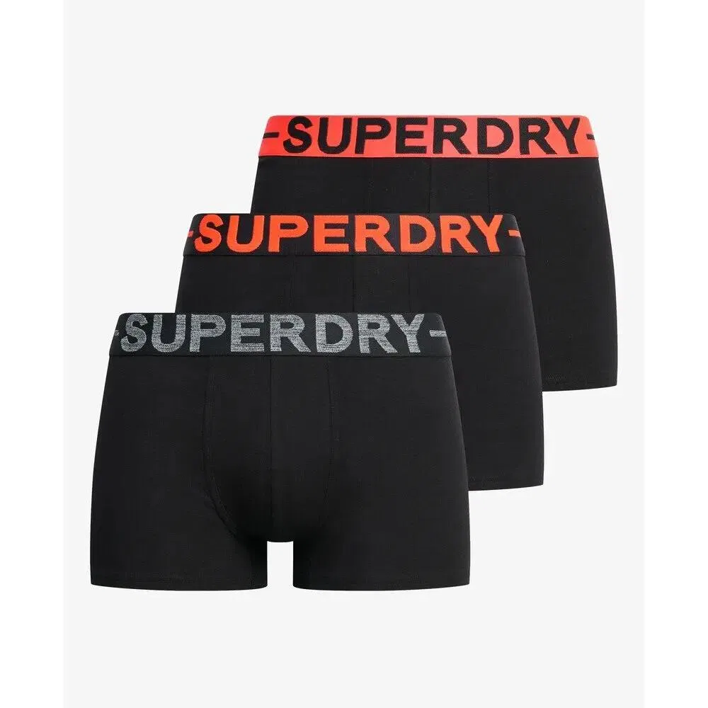Мужские трусы с принтом Superdry, Черный Оранжевый