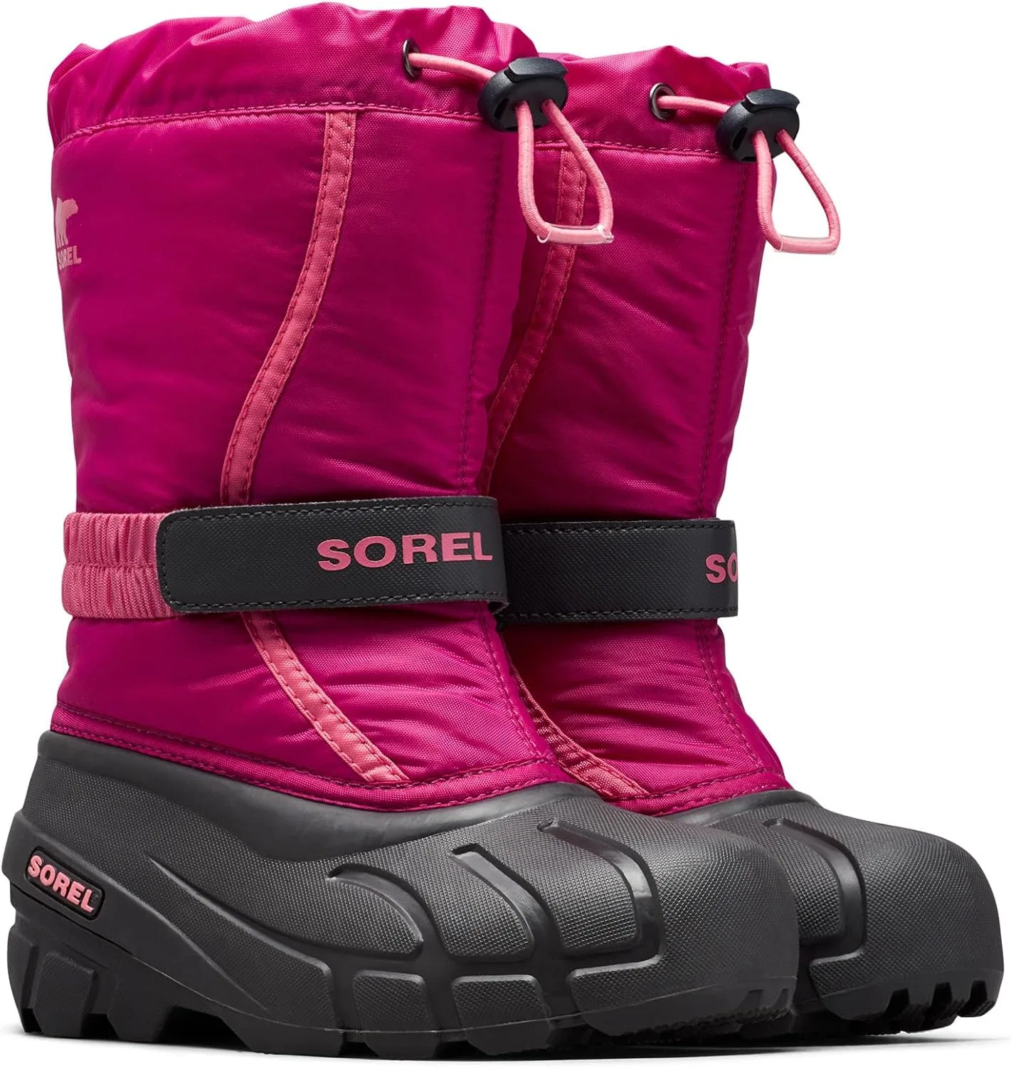 Детские ботинки для девочек Flurry SOREL, Deep Blush/Tropic Pink — фото 2