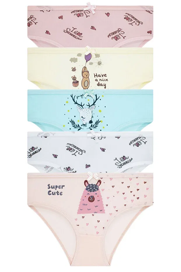 Детские трусы для девочек 5 шт Biyokids, Mixed Colored