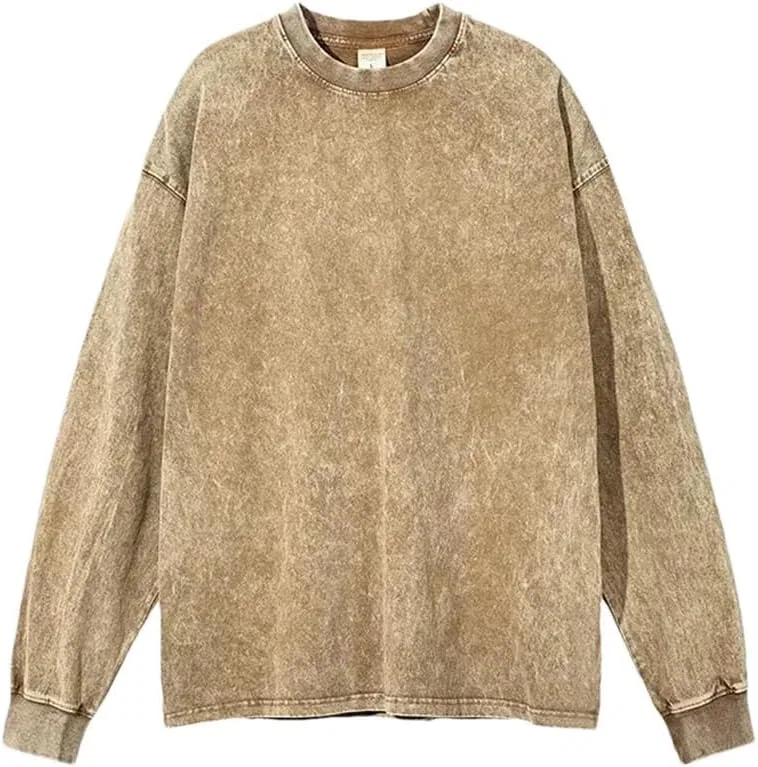 Мужская футболка с длинным рукавом винтажная хлопковая Khaki