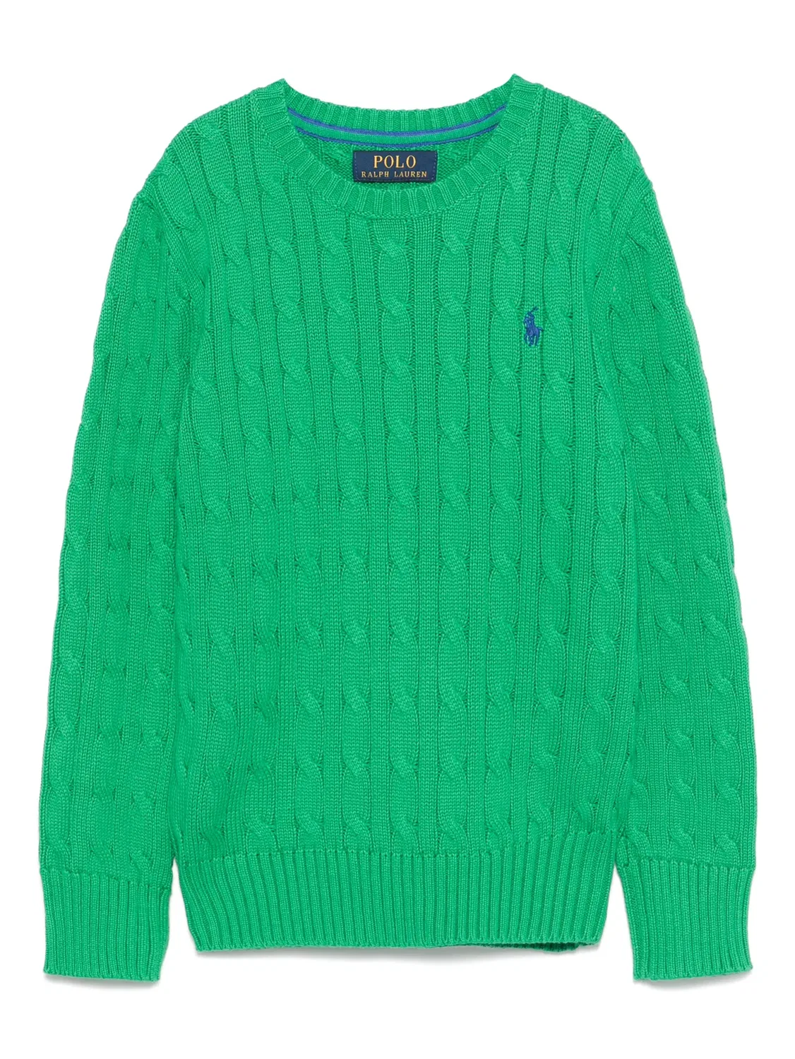 Свитер с косичками цвет травяной зелени Polo Ralph Lauren, травяная зелень