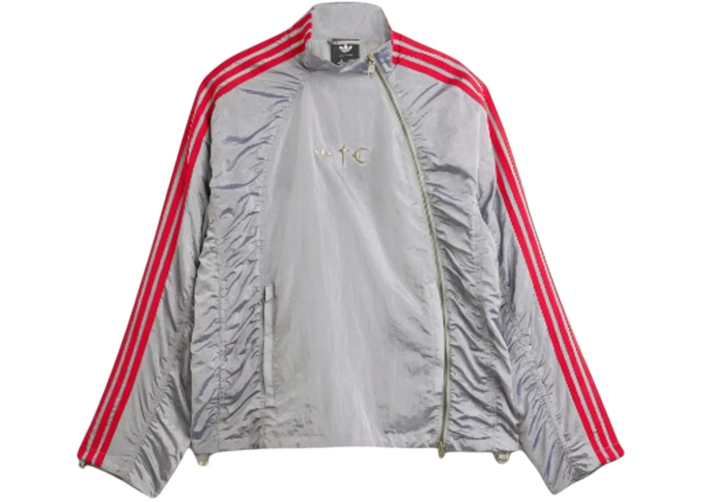 Мужская куртка с принтом Track Top Adidas, Light Onix/Silver Metallic