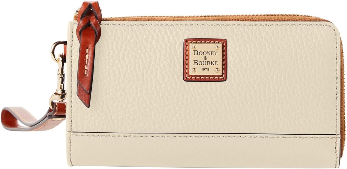 

Сумка Dooney & Bourke, ремешок на молнии с отделкой Pebble Grain, светло-бежевый