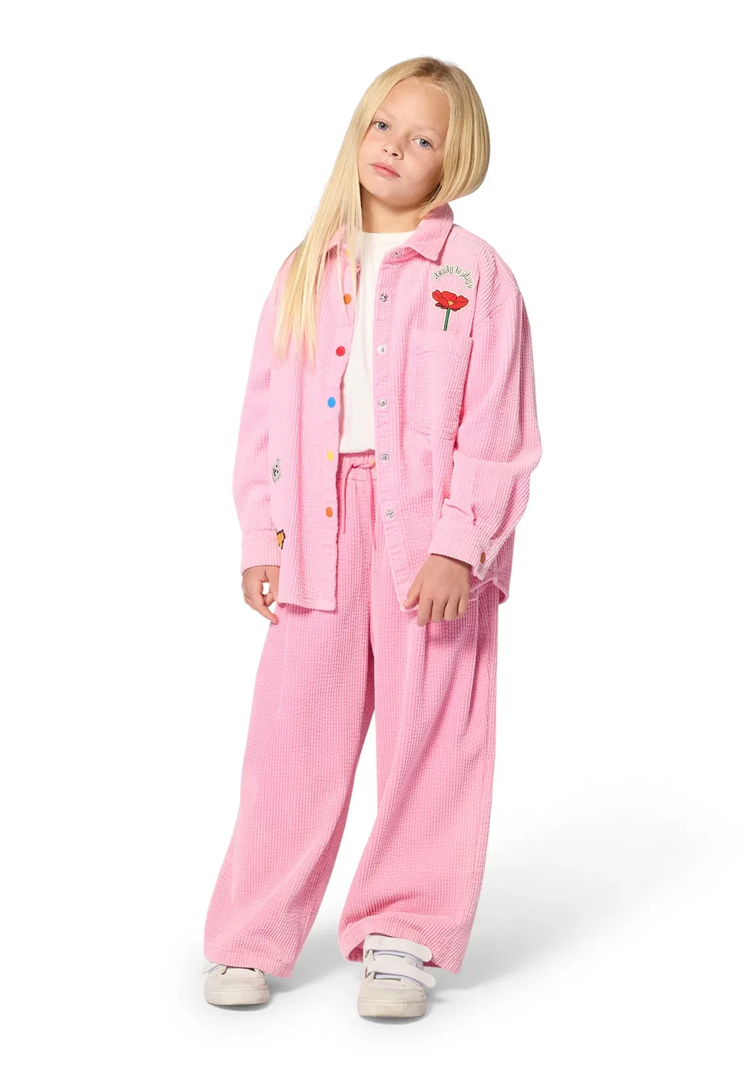 Chemise manches longues - блузка на пуговицах Kenzo Kids, Rose Tendre