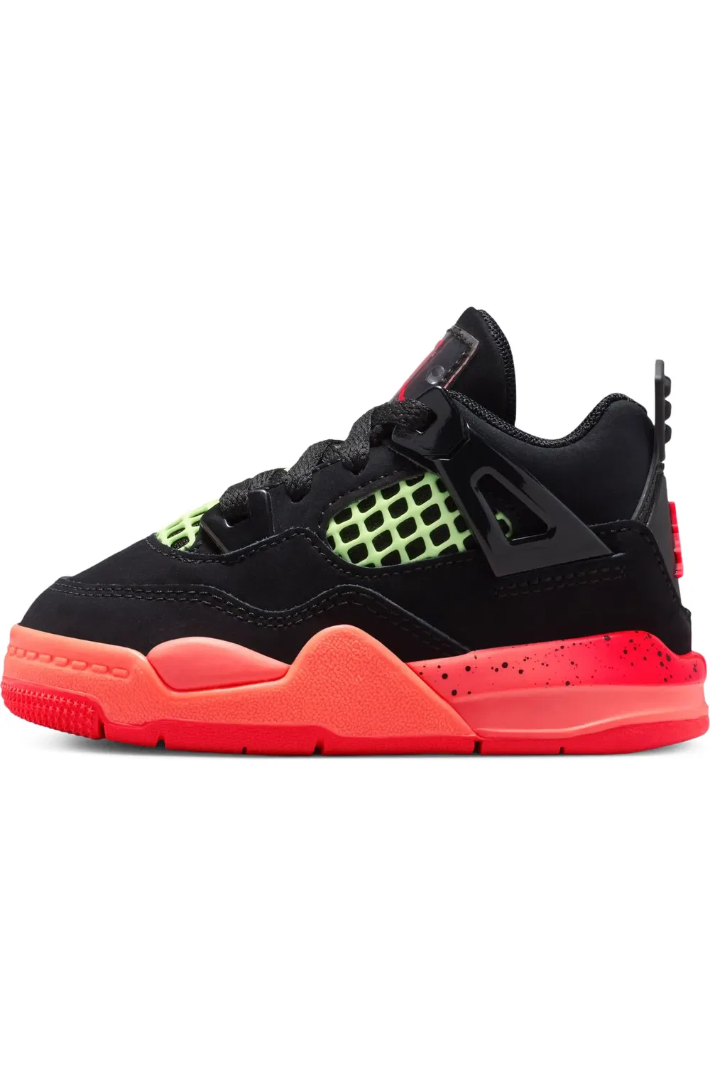 Детские кроссовки баскетбольные Air Jordan 4 Retro Jordan, черный/красный — фото 3