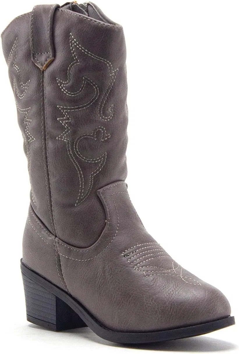 Детские сапоги для девочек с принтом Tall Stitched Western Jazamé, Taupe