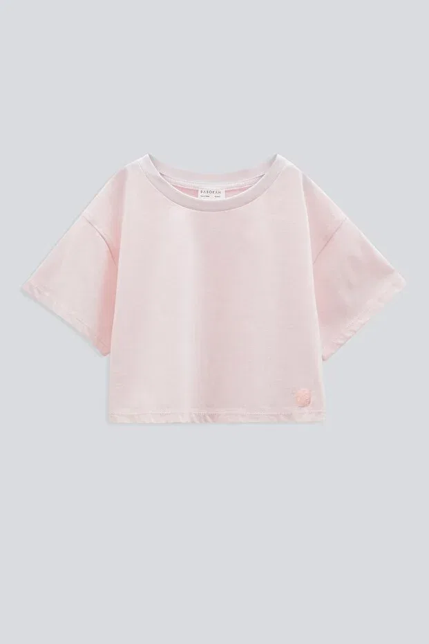 Детская футболка для девочек хлопковая Basics Babokah, Pink