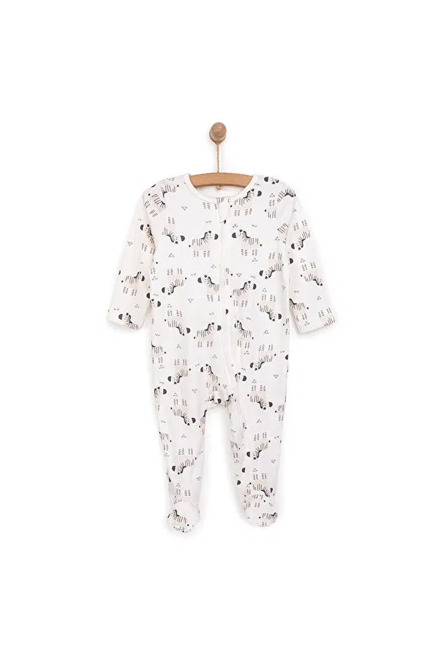 Детский комбинезон для мальчиков хлопковый Hellobaby newborn boy booties jumpsuit baby boy Ebebek Hello Baby, Ecru