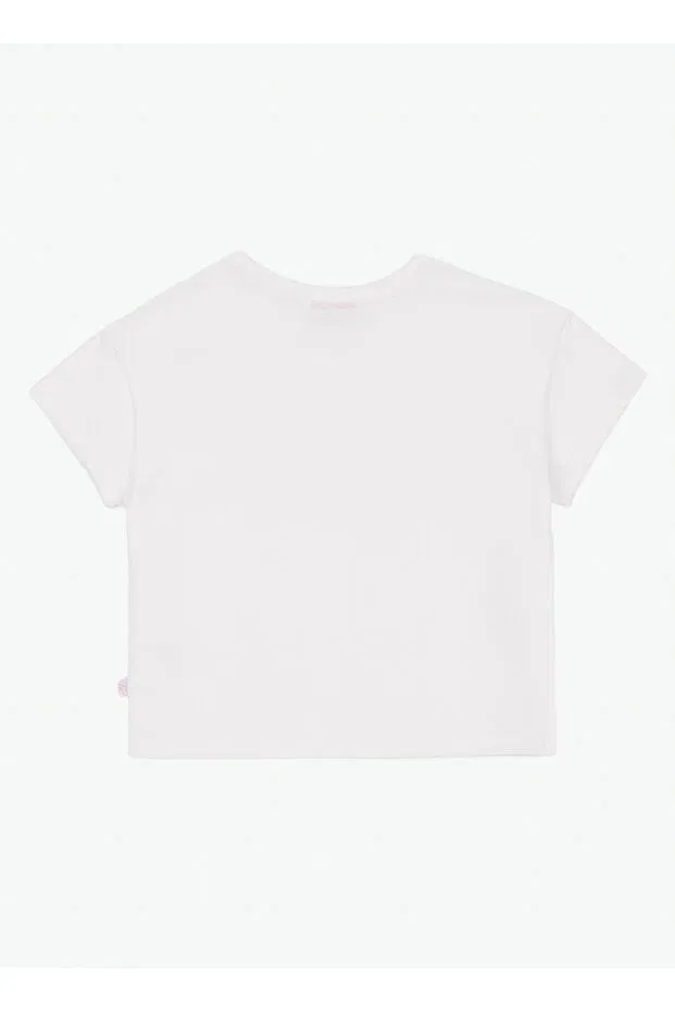Детская футболка для девочек с пайетками Barbie, White - Lilac — фото 2