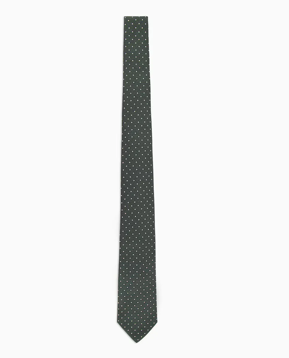 

Шелковый галстук шириной 7,5 см Emporio Armani, светло-серый