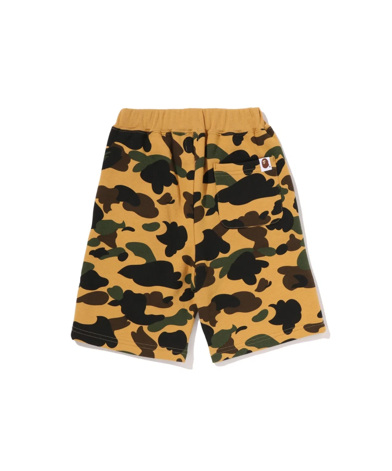 Детские спортивные шорты с принтом 1ST CAMO COLLEGE A BATHING APE, Yellow — фото 3