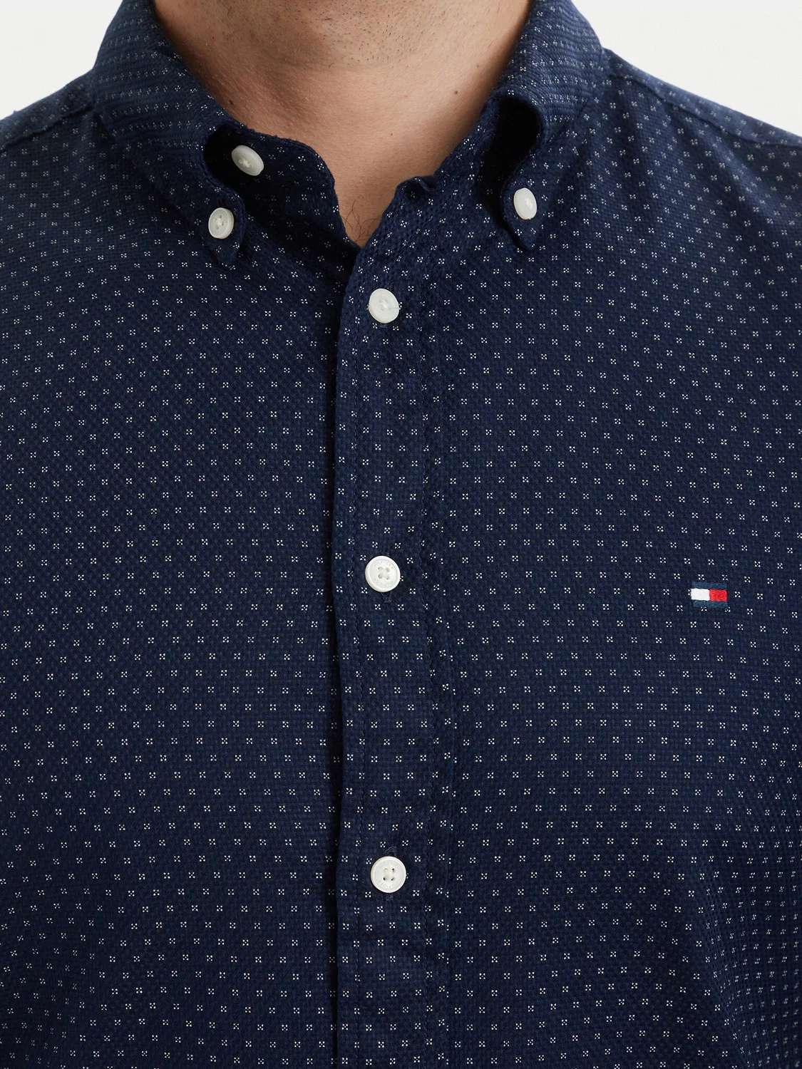 Мужская рубашка стандартного кроя Poplin Tommy Hilfiger, темно-синий — фото 4