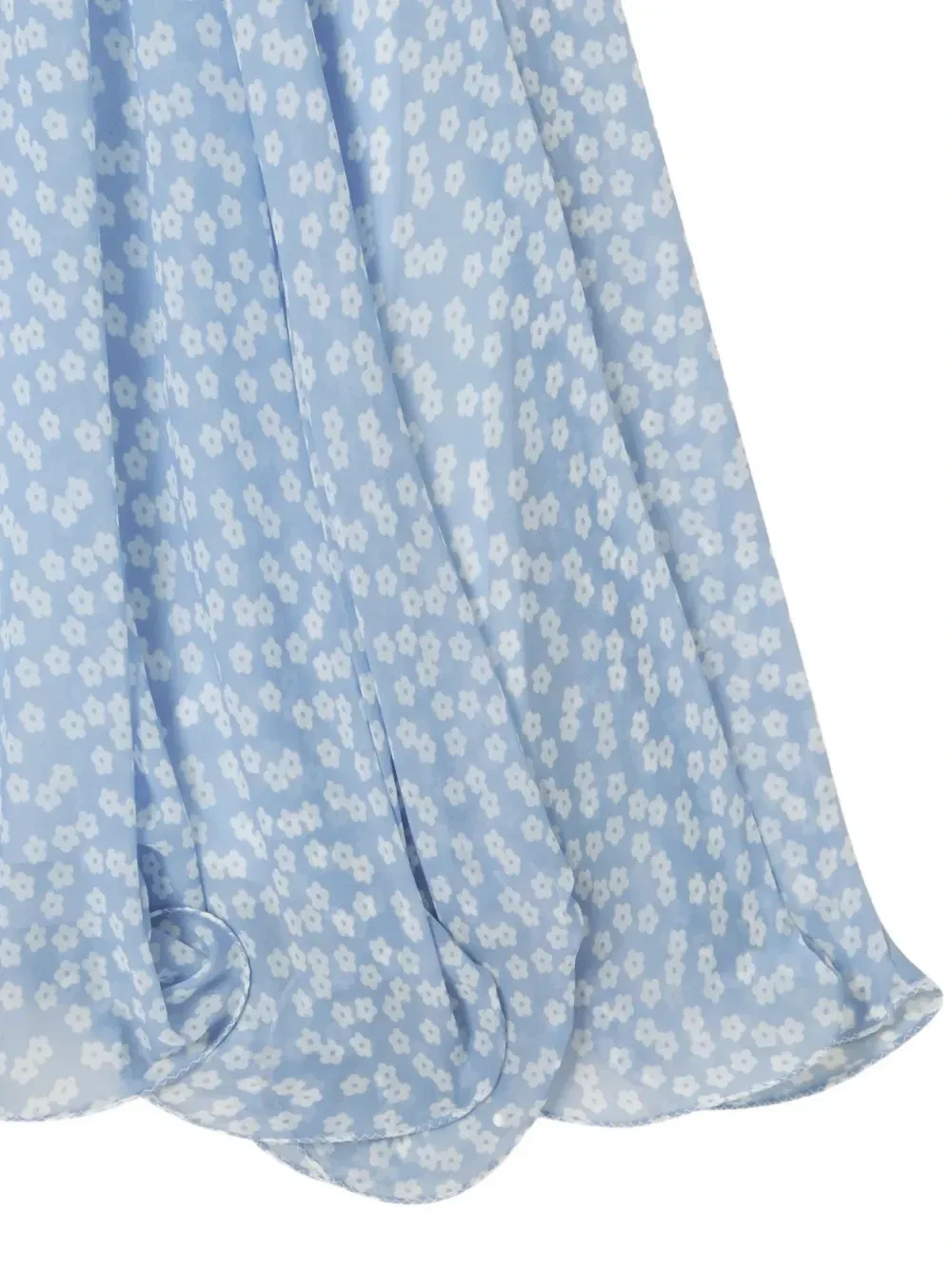 Платье с цветочным принтом и лямкой через шею Stella McCartney Kids, синий — фото 4