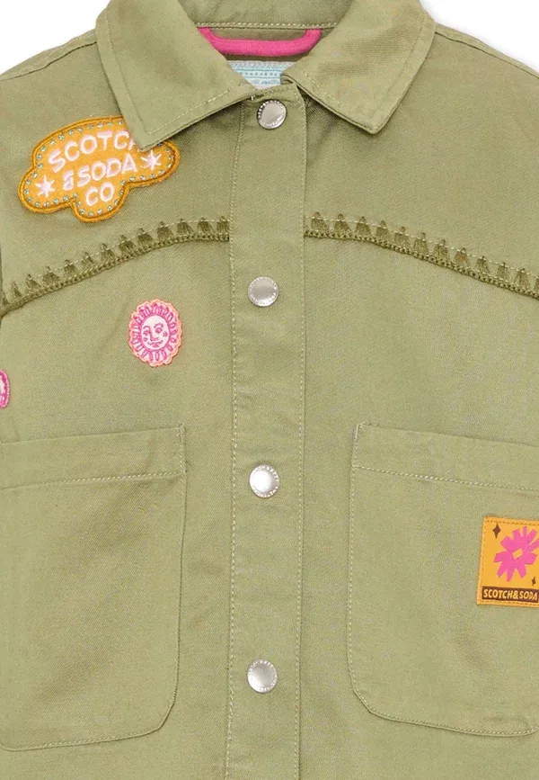 Куртка хлопковая Giacche Scotch & Soda, зеленый — фото 3