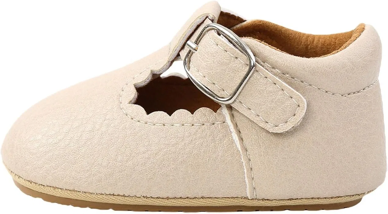 Детские туфли Мэри Джейн для девочек с принтом, бренд, Beige