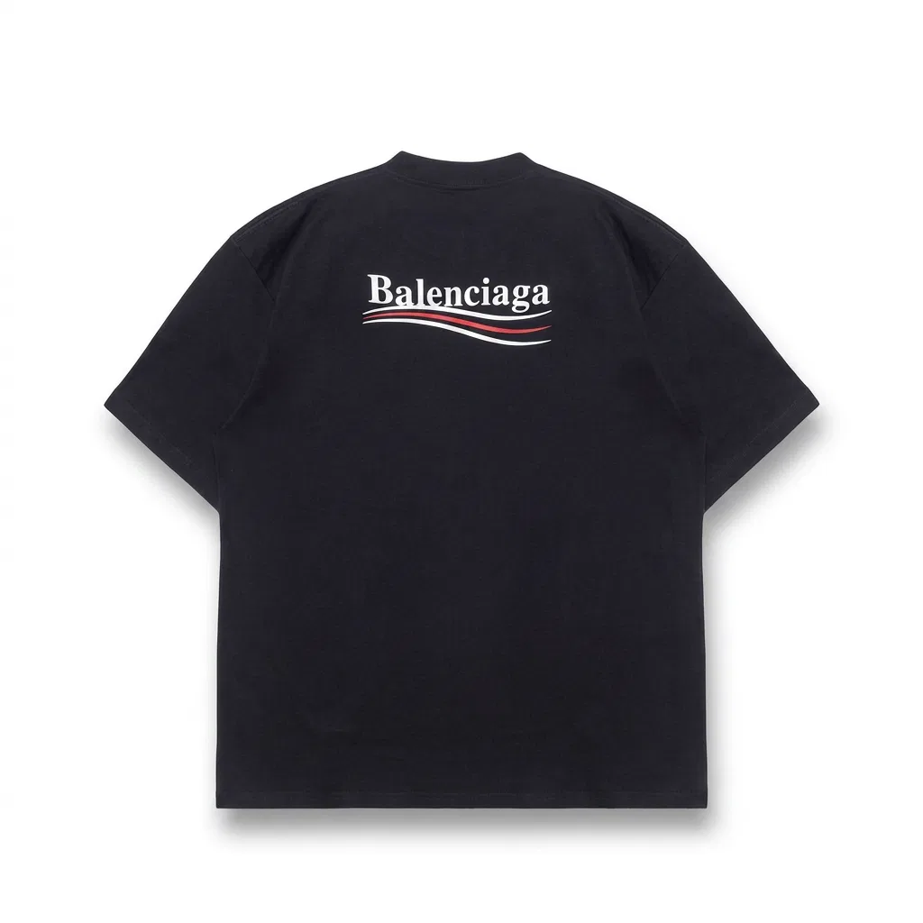 Мужская футболка с круглым вырезом Black Balenciaga, Black — фото 3