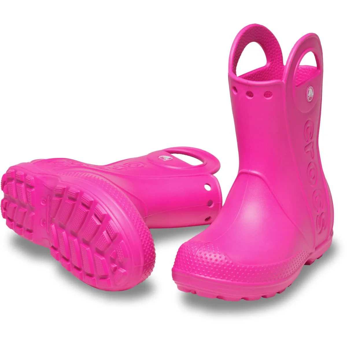 Детские сапоги-челси водонепроницаемые Handle It Rain Boots Crocs, Pink Crush — фото 2