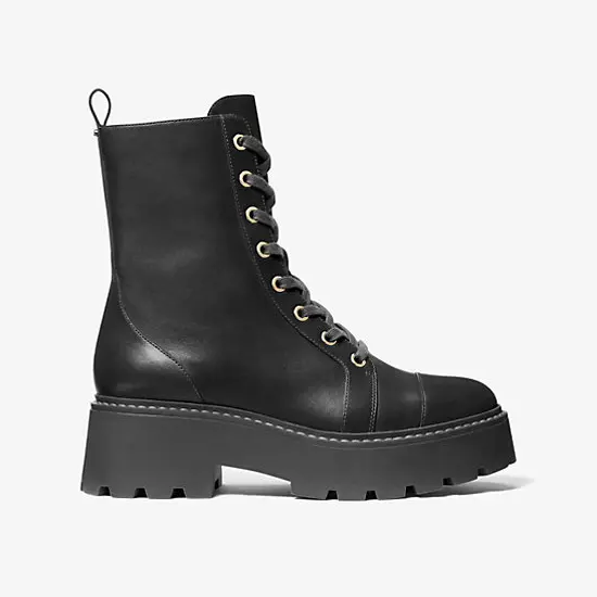 Ботинки Michael Kors Blake Leather Combat, черный