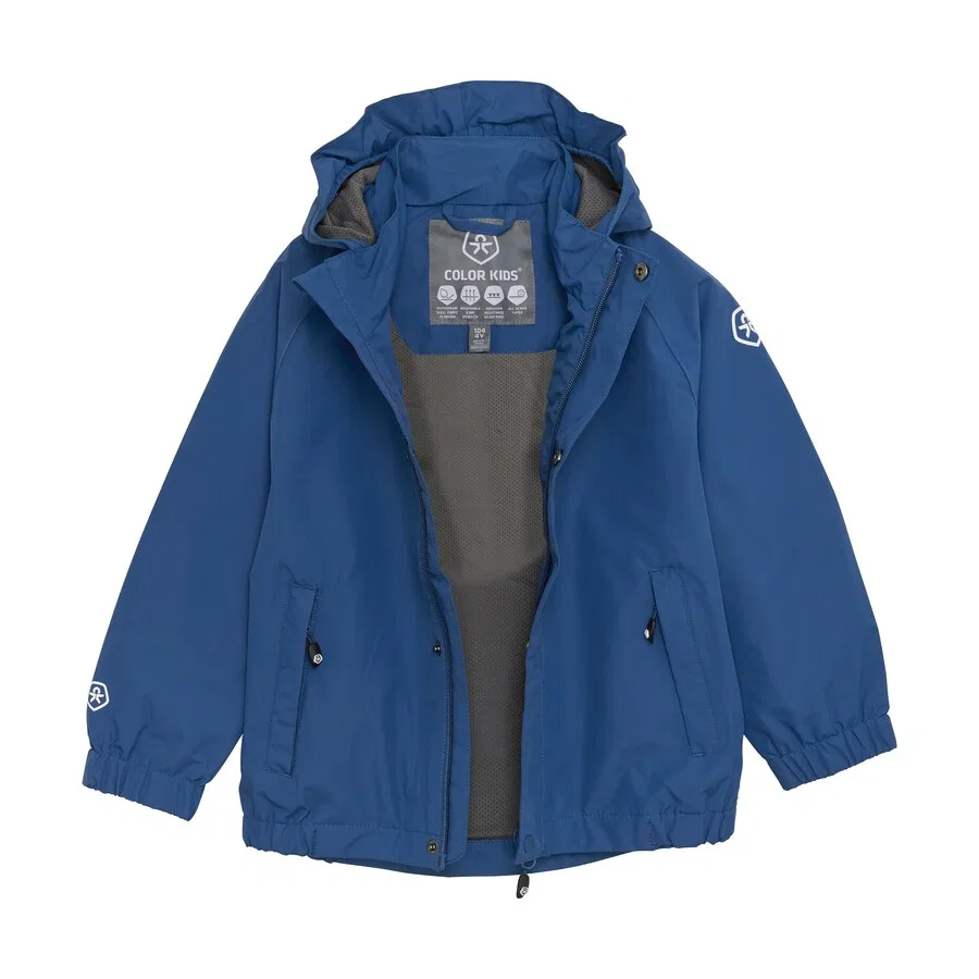 Детская спортивная куртка COLOR KIDS Performance Jacket 'Shell' синего цвета — фото 2
