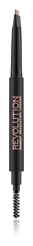 

Точный карандаш для бровей Makeup Revolution Duo Brow Definer, оттенок Brown 0.15 г