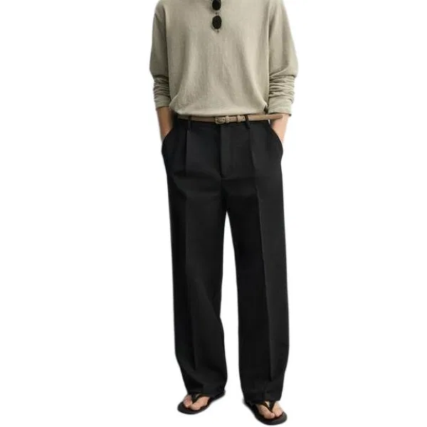 Детские брюки свободного кроя с широкими штанинами Black ZARA, Black — фото 4