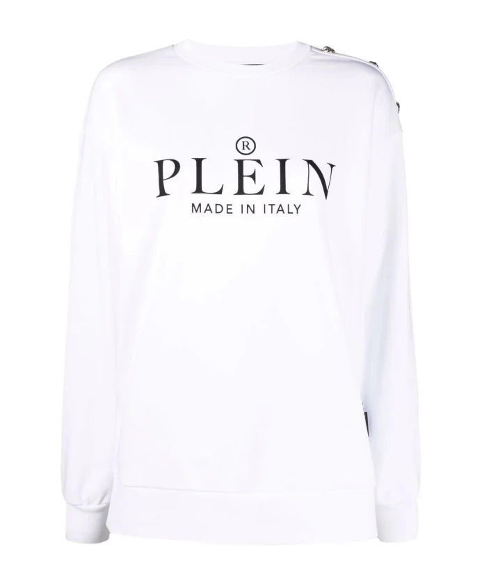 

Белый повседневный пуловер свободного кроя. Philipp Plein, белый