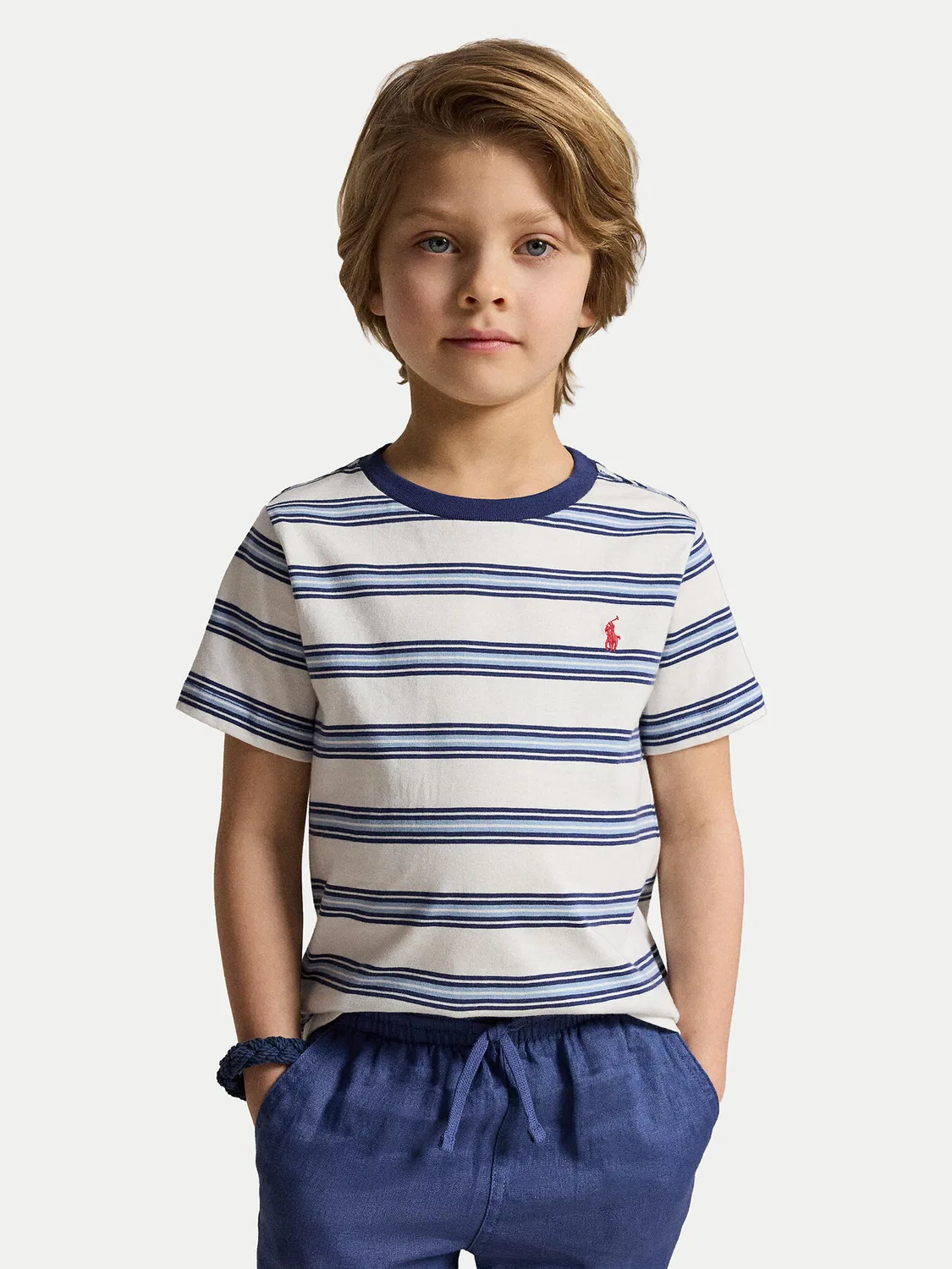 Футболка стандартного кроя для мальчика Polo Ralph Lauren, синий