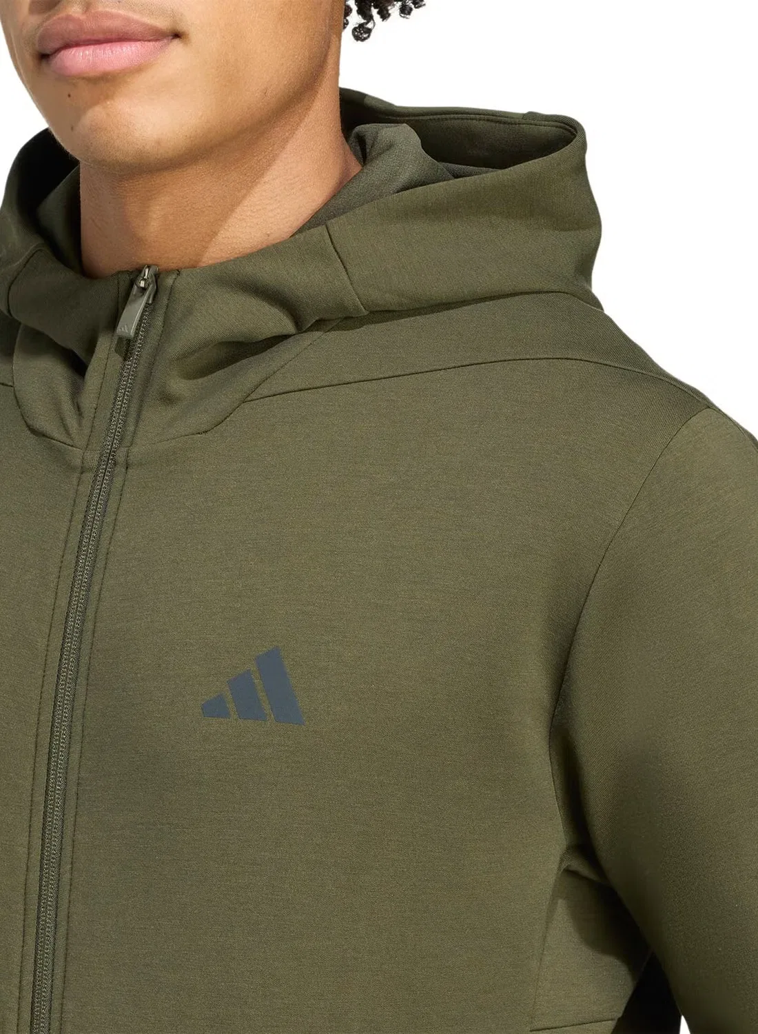 Куртка тренировочная на молнии D4T Adidas, темно-синий — фото 3