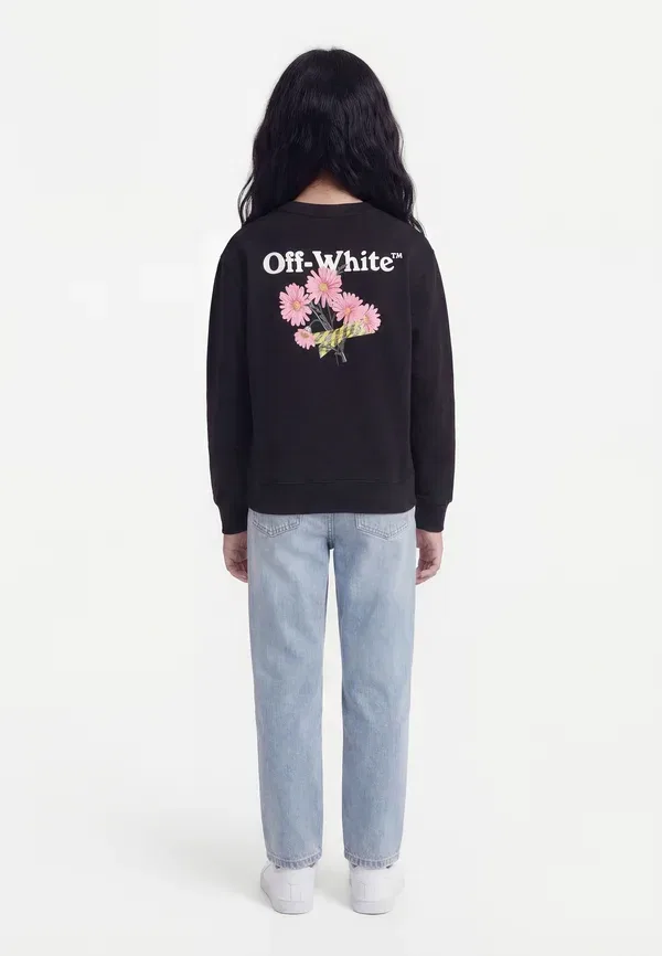 Свитшот с принтом Daisy tape crewneck Off-white, черный — фото 2