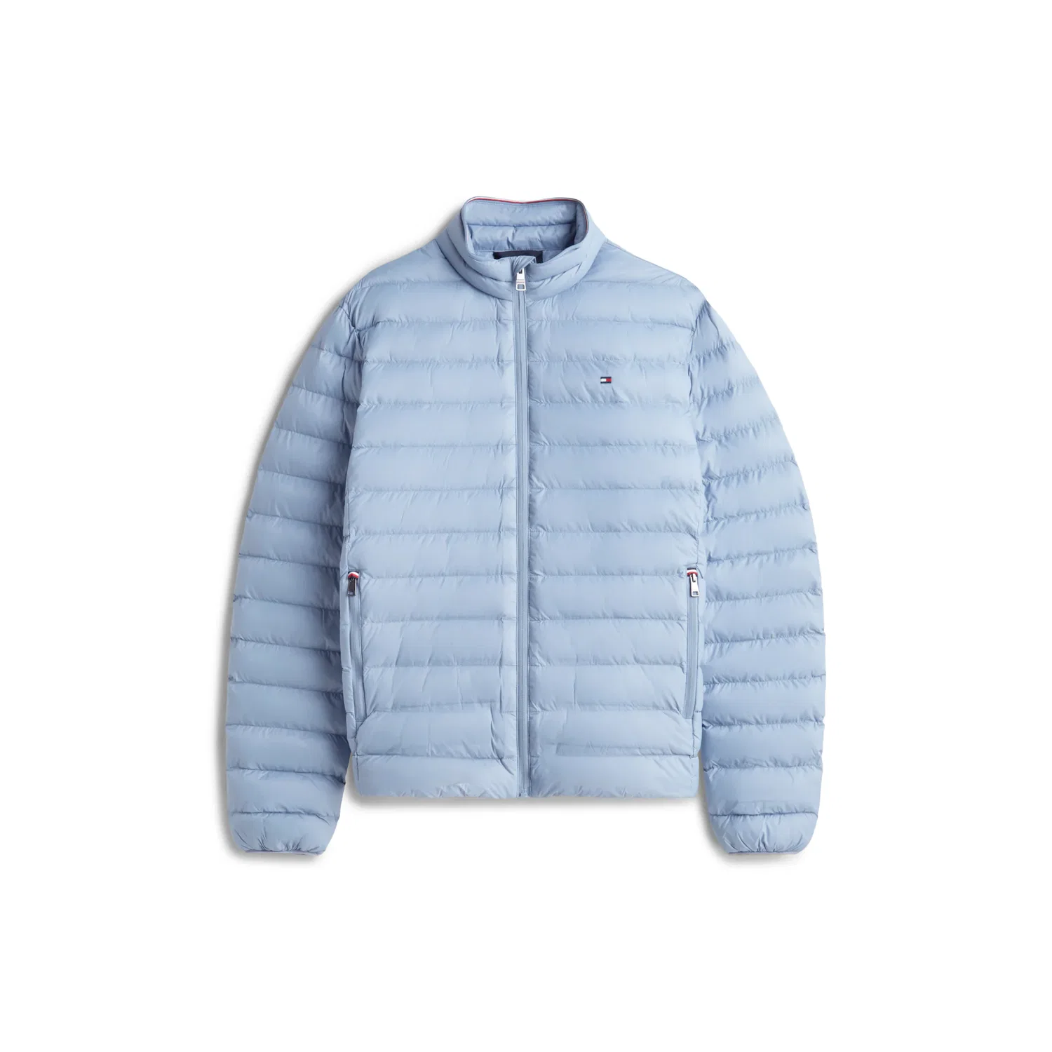 Мужская короткая стеганая куртка с логотипом Tommy Hilfiger, Brisk Blue — фото 3