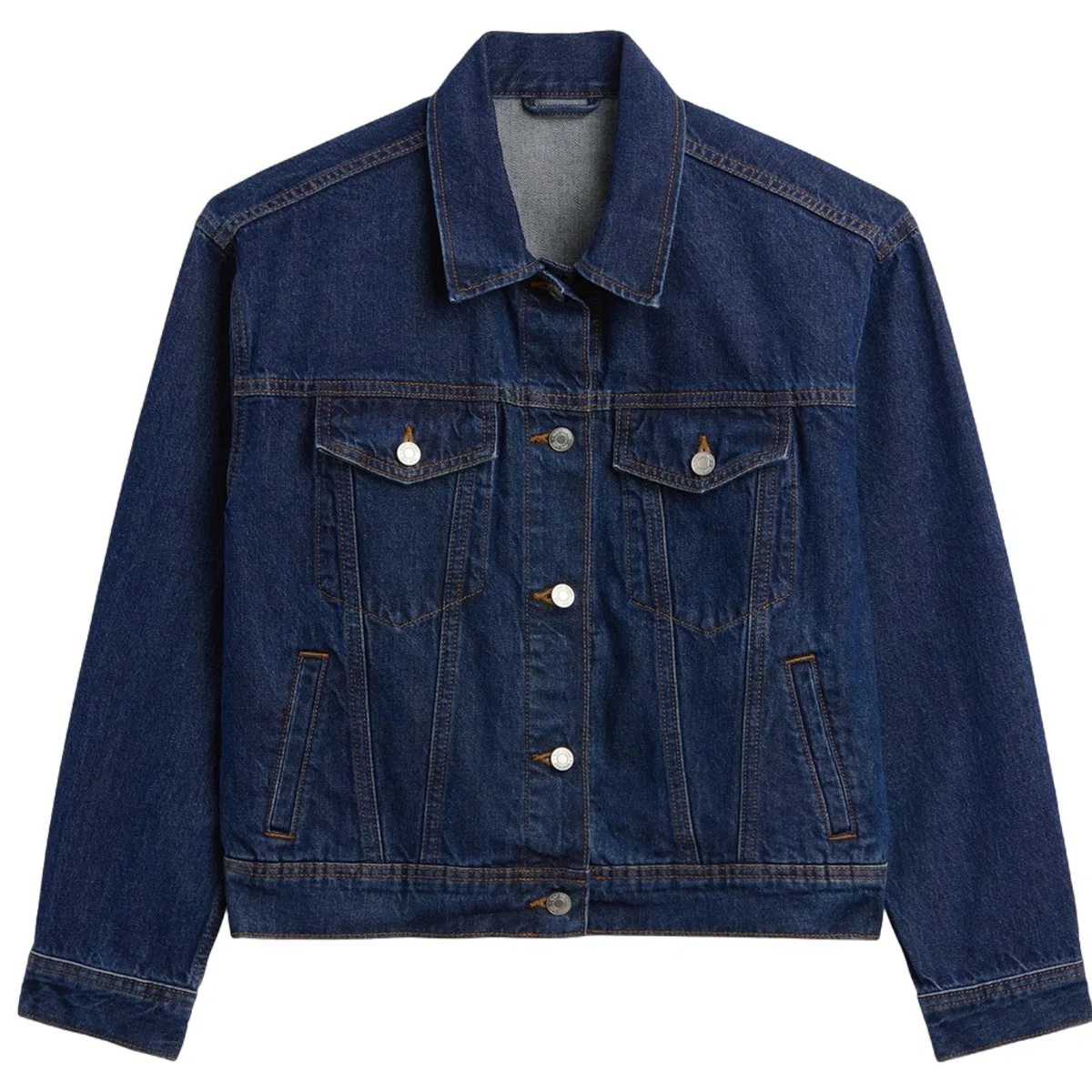 Женская джинсовая куртка с отложным воротником Dark Color Washed, GAP, Dark Color Washed