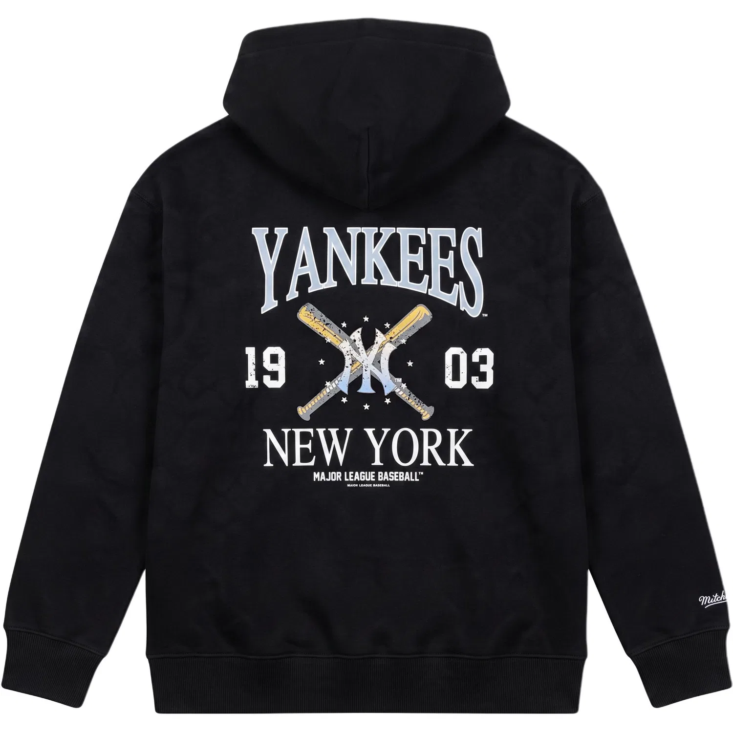 Детский свитшот с капюшоном Mitchell Ness X MLB, New York Metropolitan Black — фото 4