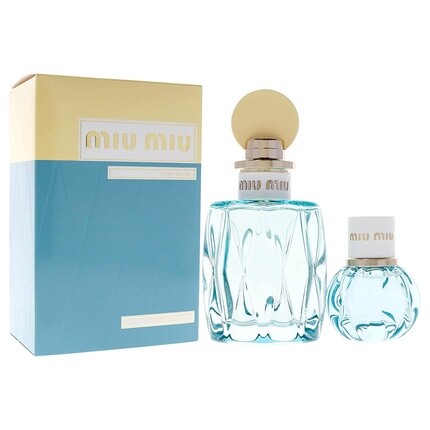 Miu Miu Leau Bleue Women 3,4 унции и 0,67 унции EDP спрей, подарочный набор — фото 3