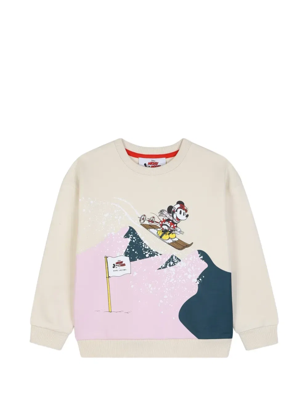 Свитер с графичным принтом Mickey Mouse из коллаборации с Disney Marc Jacobs Kids, бежевый