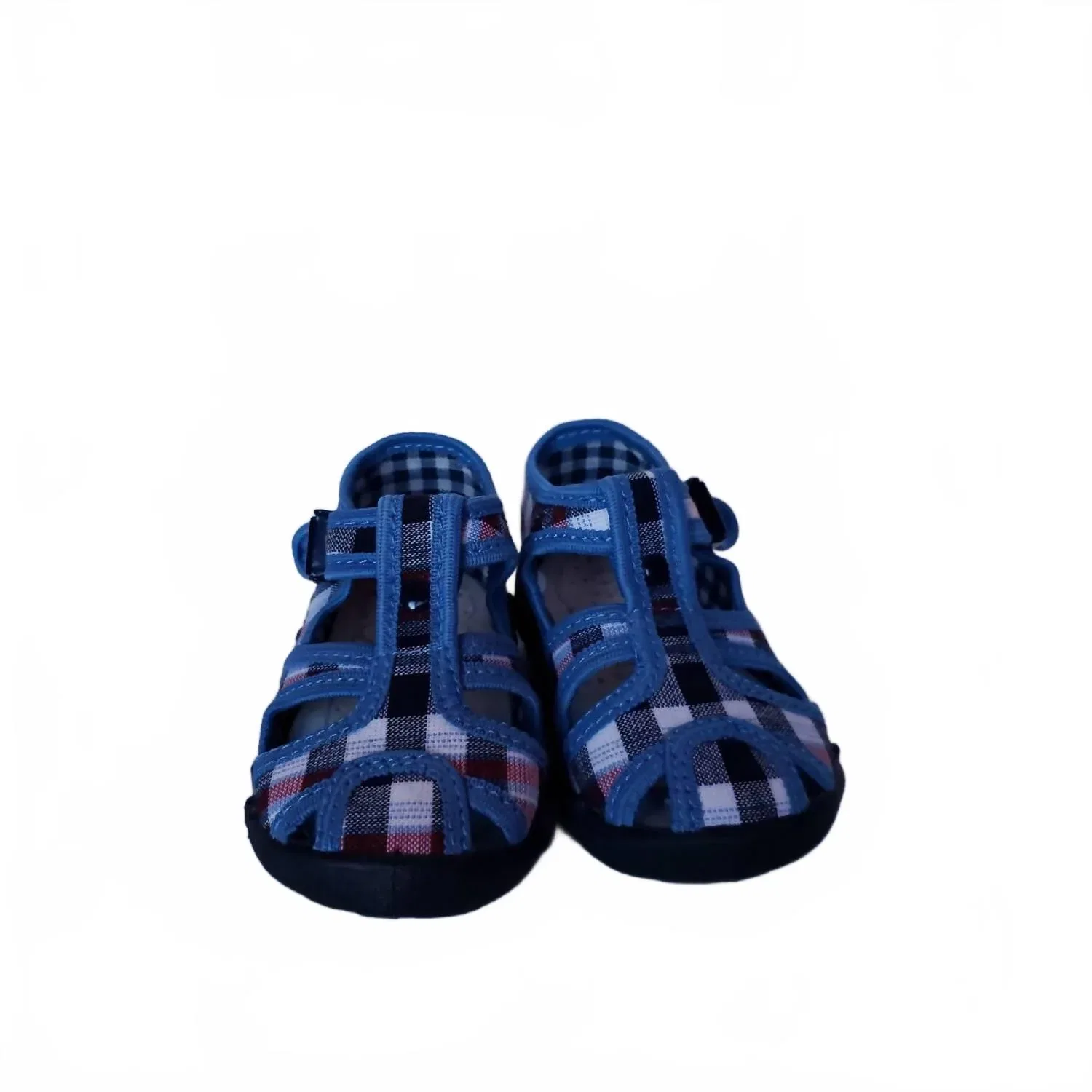 Детские сандалии-рыбаки с зажимной пряжкой на липучке Renbut Shoes, Black/Blue Multi