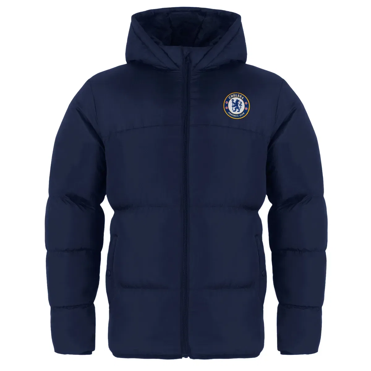 Детская куртка с капюшоном стеганая зимняя Chelsea Fc, Navy