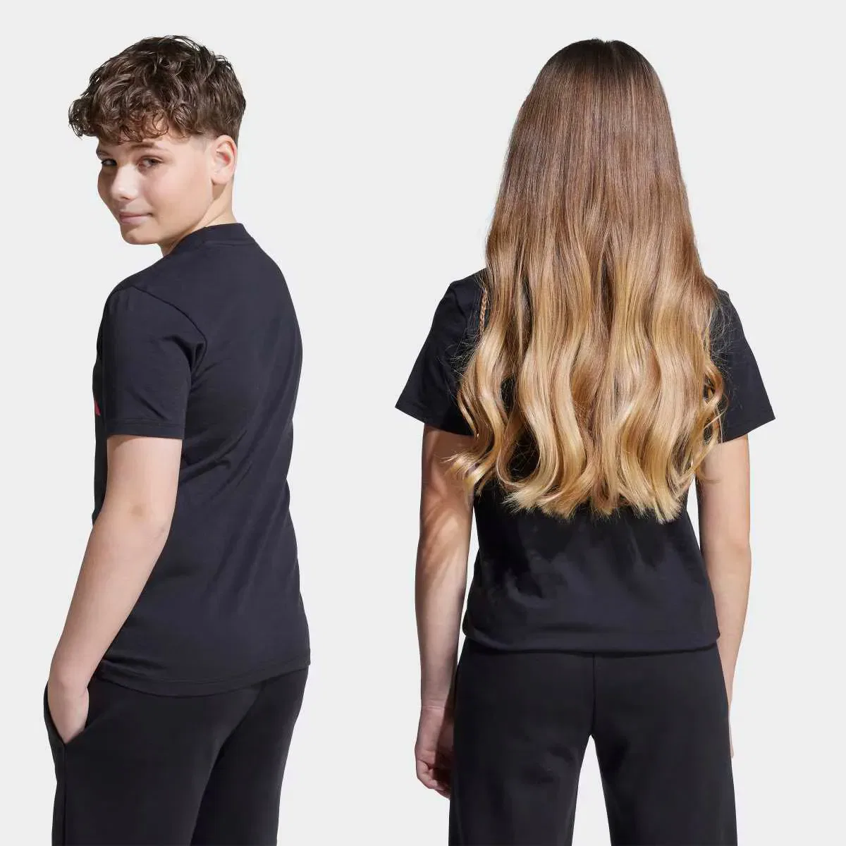 Детская футболка хлопковая Essentials adidas, Negro — фото 2