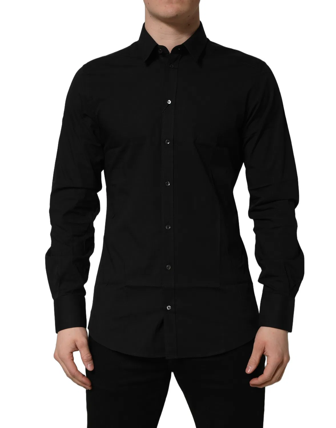 Мужская рубашка классическая с длинным рукавом GOLD Dolce & Gabbana, Black — фото 3