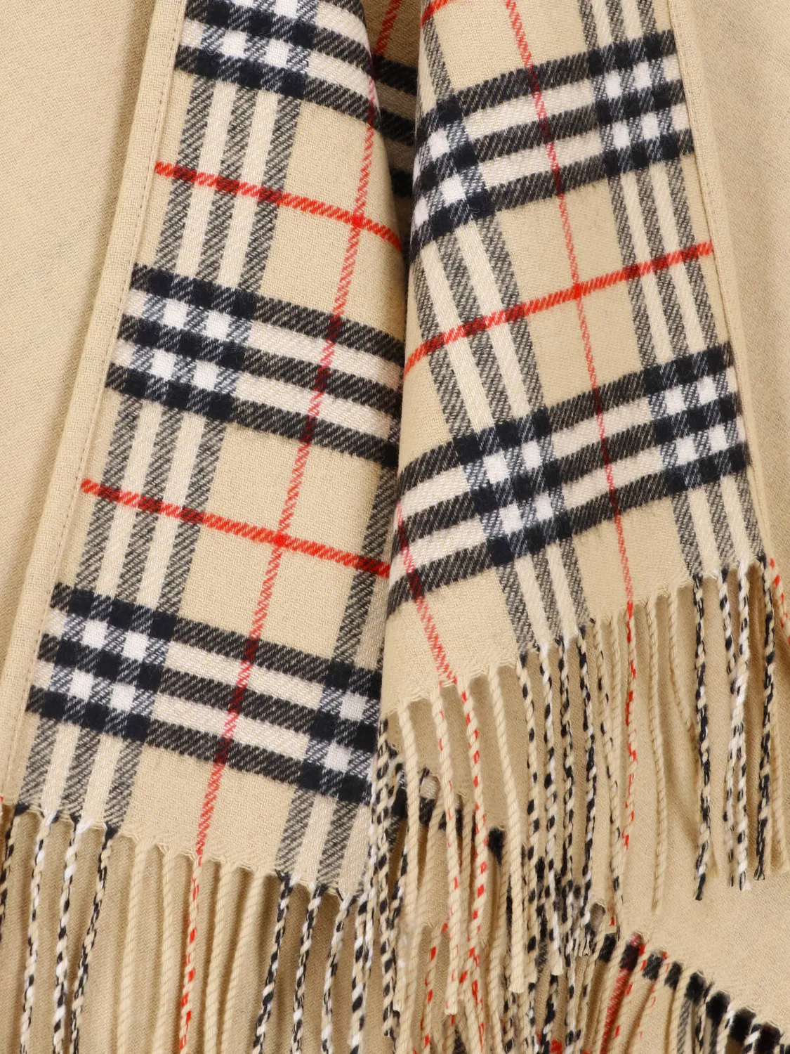 Женская куртка-пончо с бахромой Burberry, Neutrals — фото 3