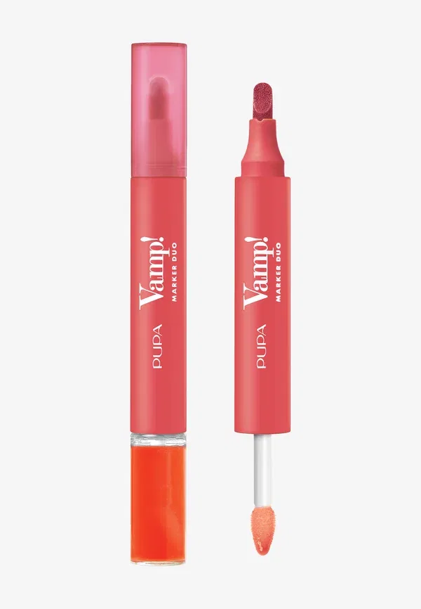 Губная помада-маркер и блеск для губ Vamp! marker duo 4 мл, Pupa Milano, Red Potion
